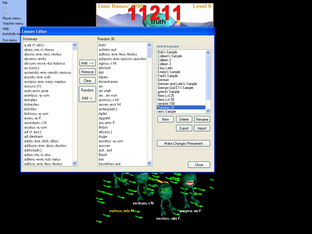 latin classical language and german language mixed