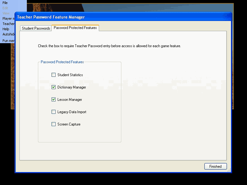Learn Latin language game teach PW protection features