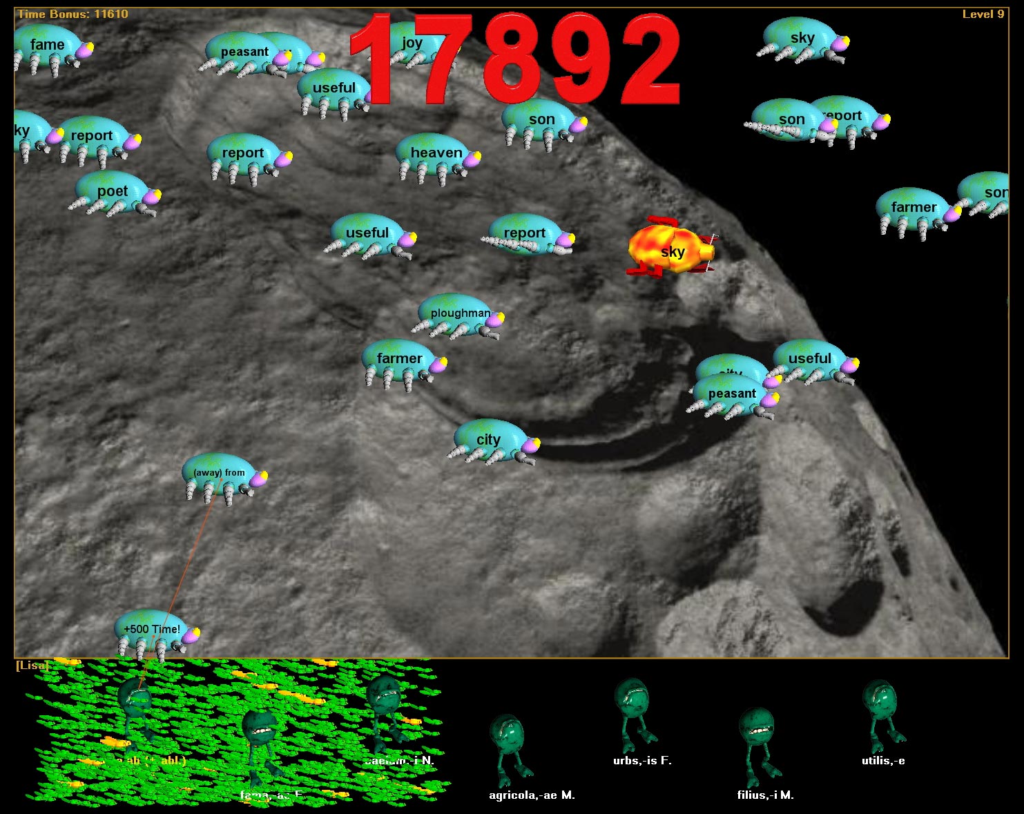 learn latin language vocabulary game harder setting