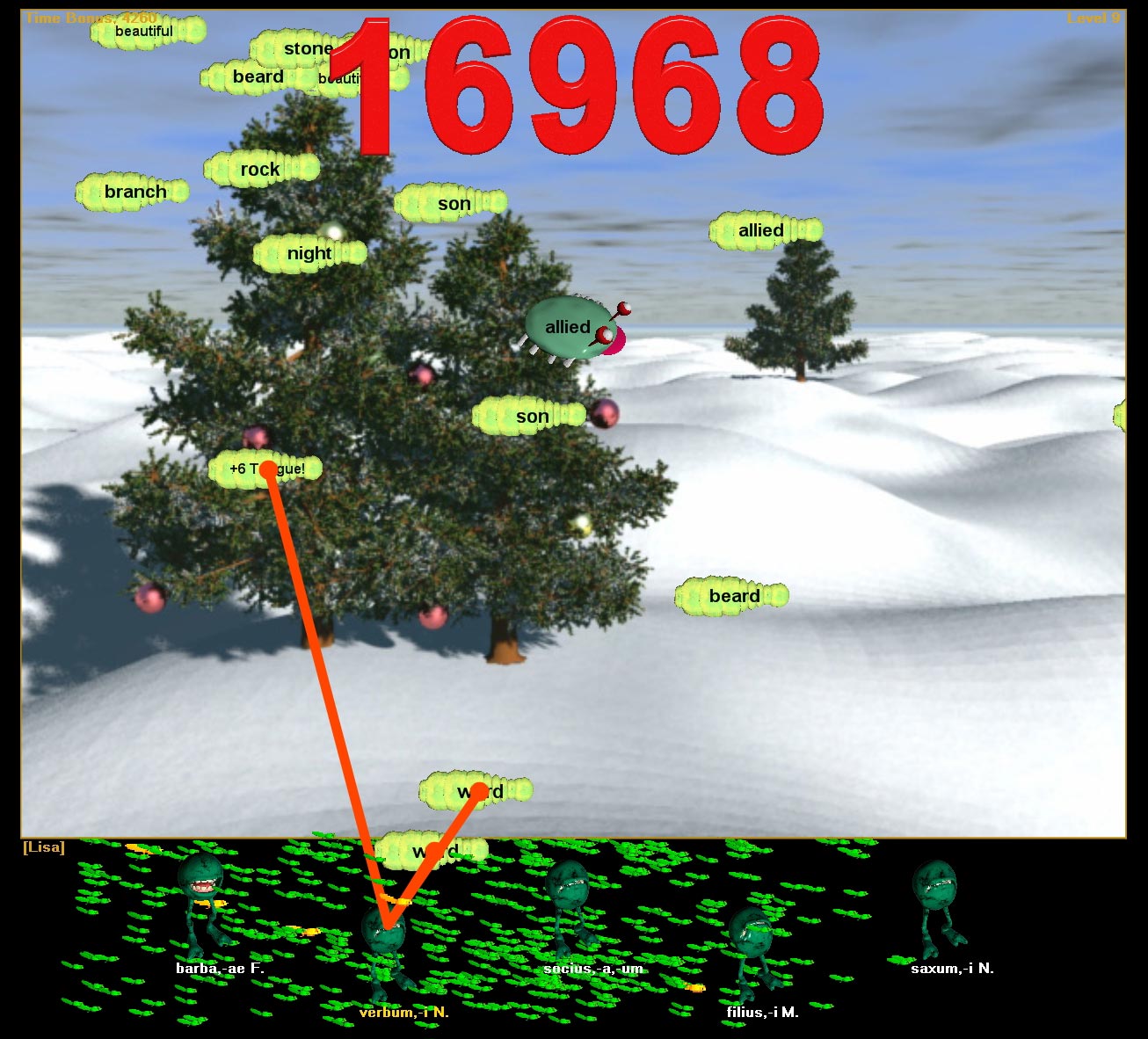 hungry frog learn latin words medium hard level 9